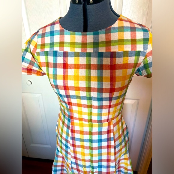 Fit and Flare Summer Gingham dress - Picture 4 of 15
